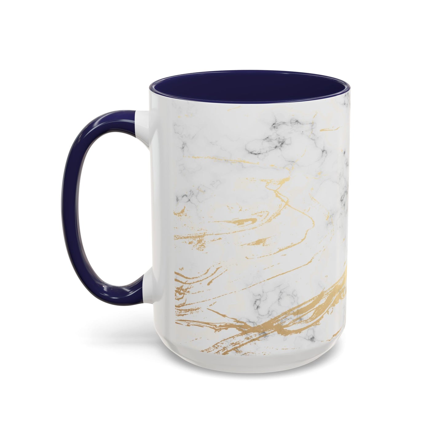 Gold Marble Accent Coffee Mug – Two-Tone Ceramic Cup 11oz & 15oz