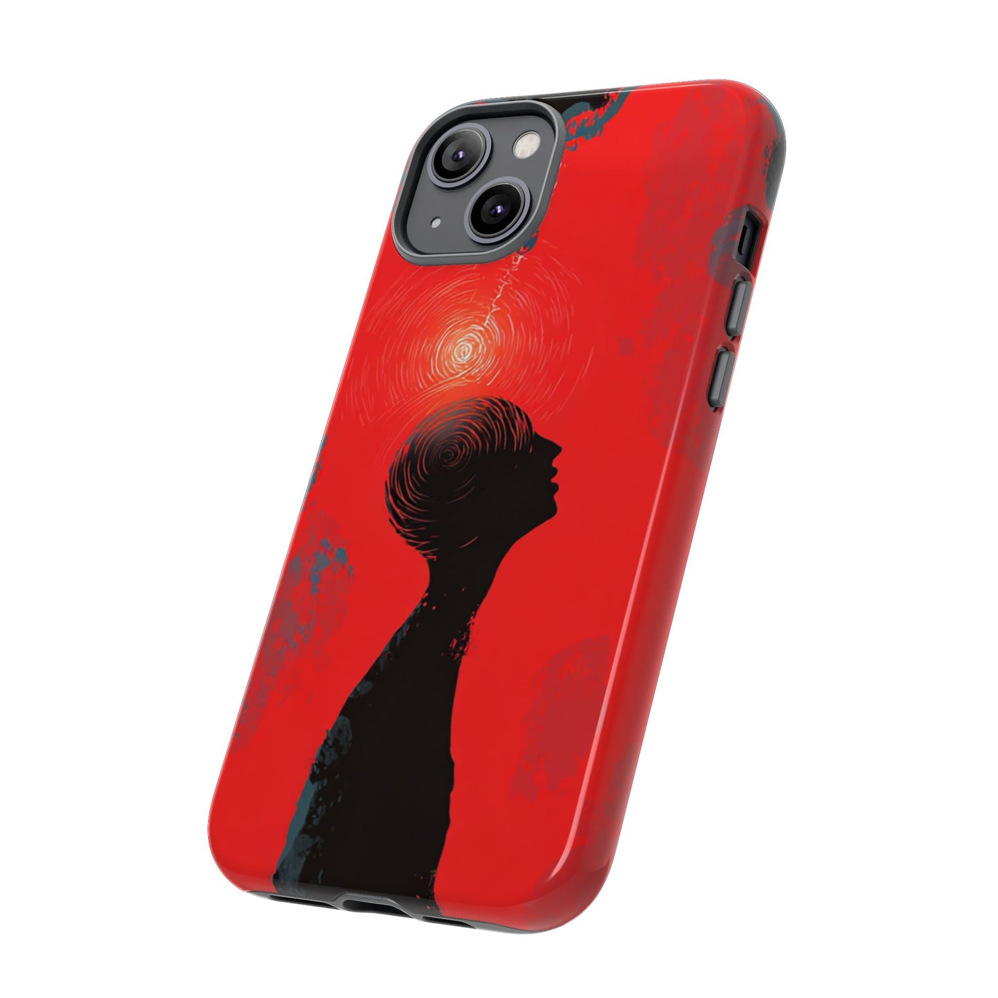 Mental Eclipse | Bold Surreal Art for Deep Thinkers – Red & Black Abstract Design