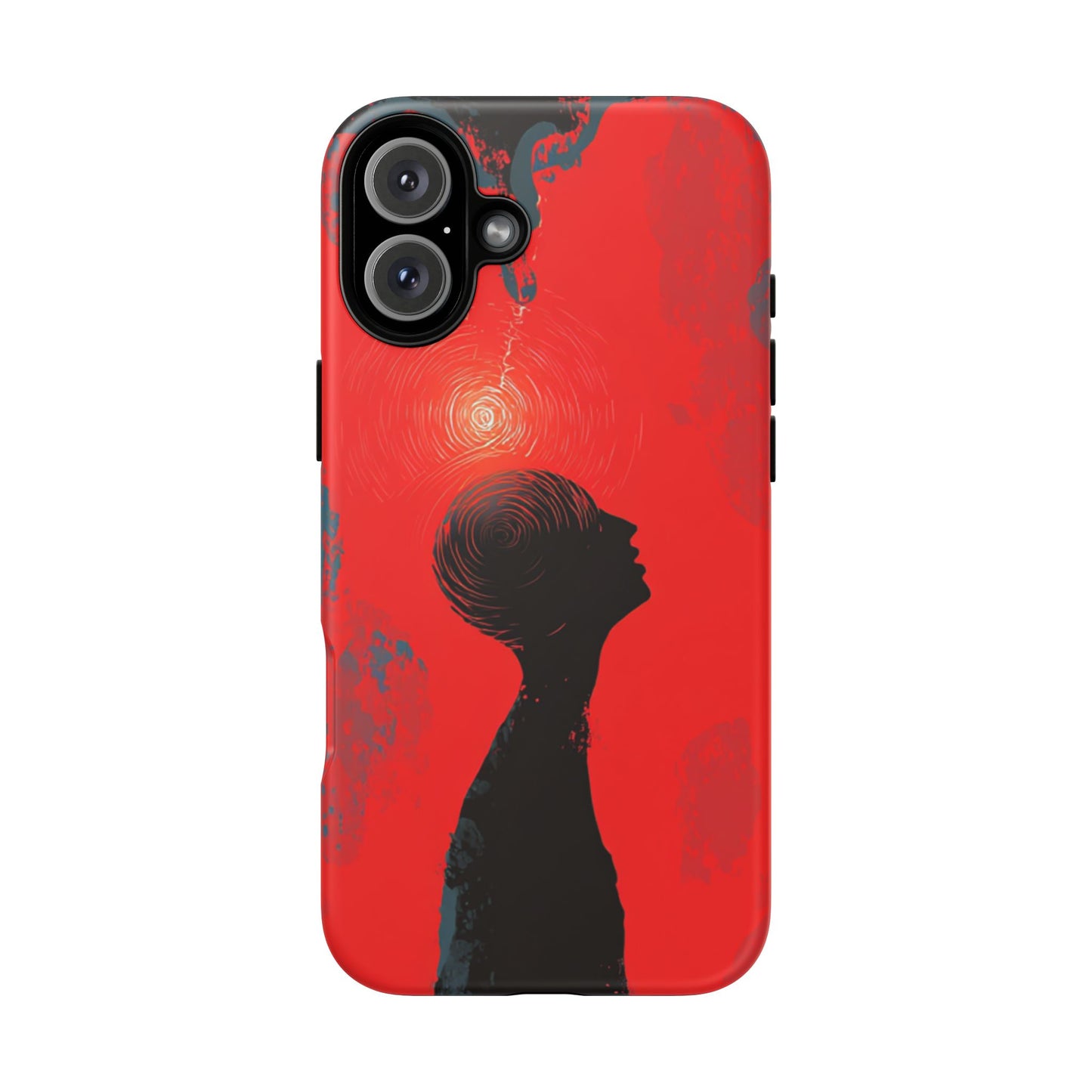 Mental Eclipse | Bold Surreal Art for Deep Thinkers – Red & Black Abstract Design