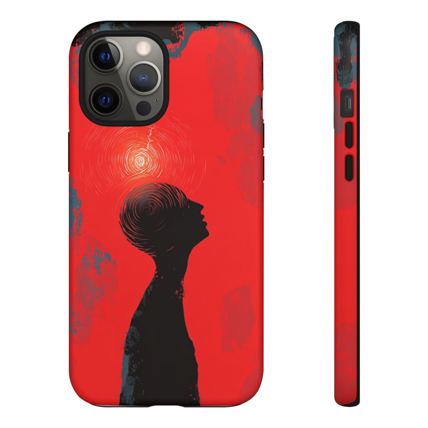 Mental Eclipse | Bold Surreal Art for Deep Thinkers – Red & Black Abstract Design
