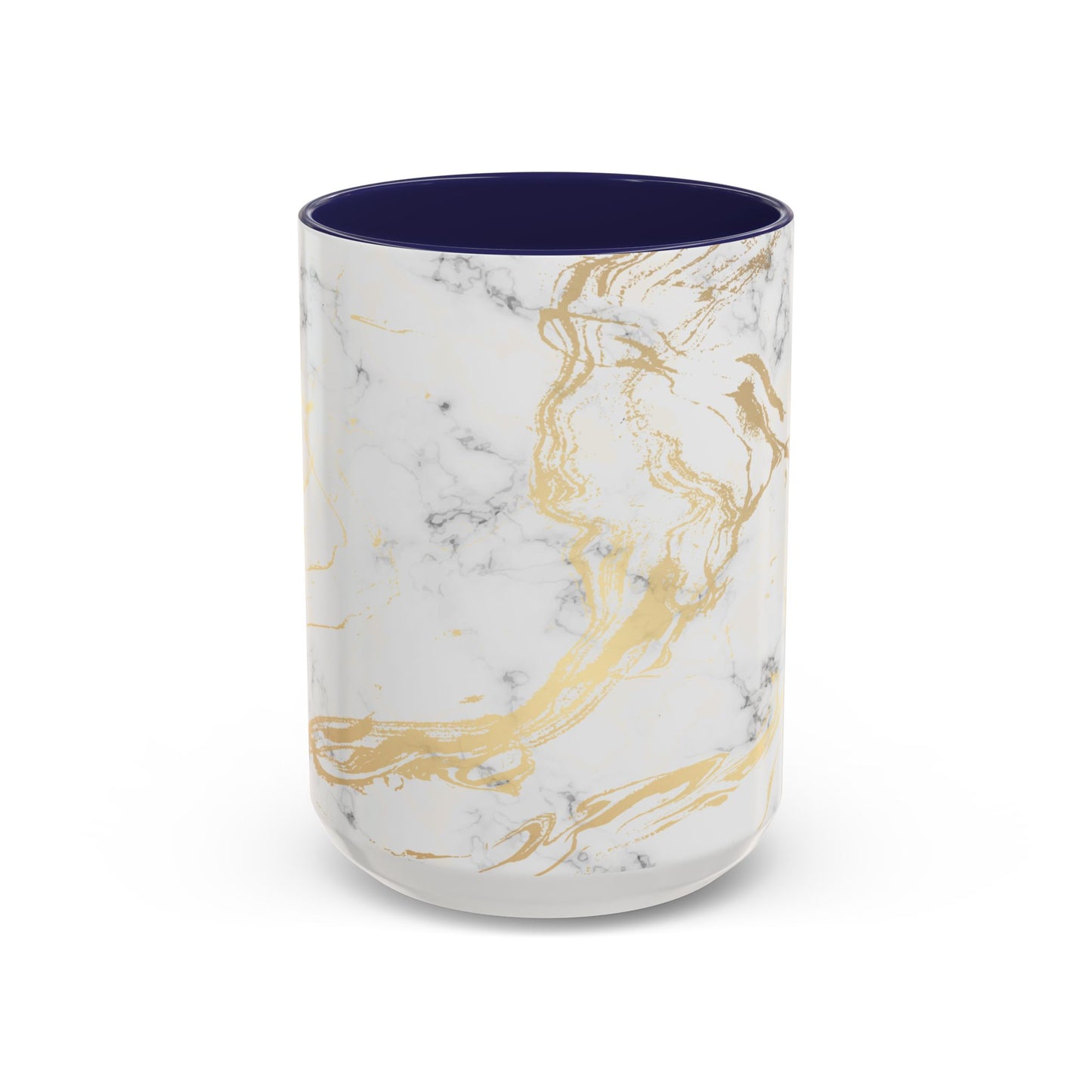 Gold Marble Accent Coffee Mug – Two-Tone Ceramic Cup 11oz & 15oz