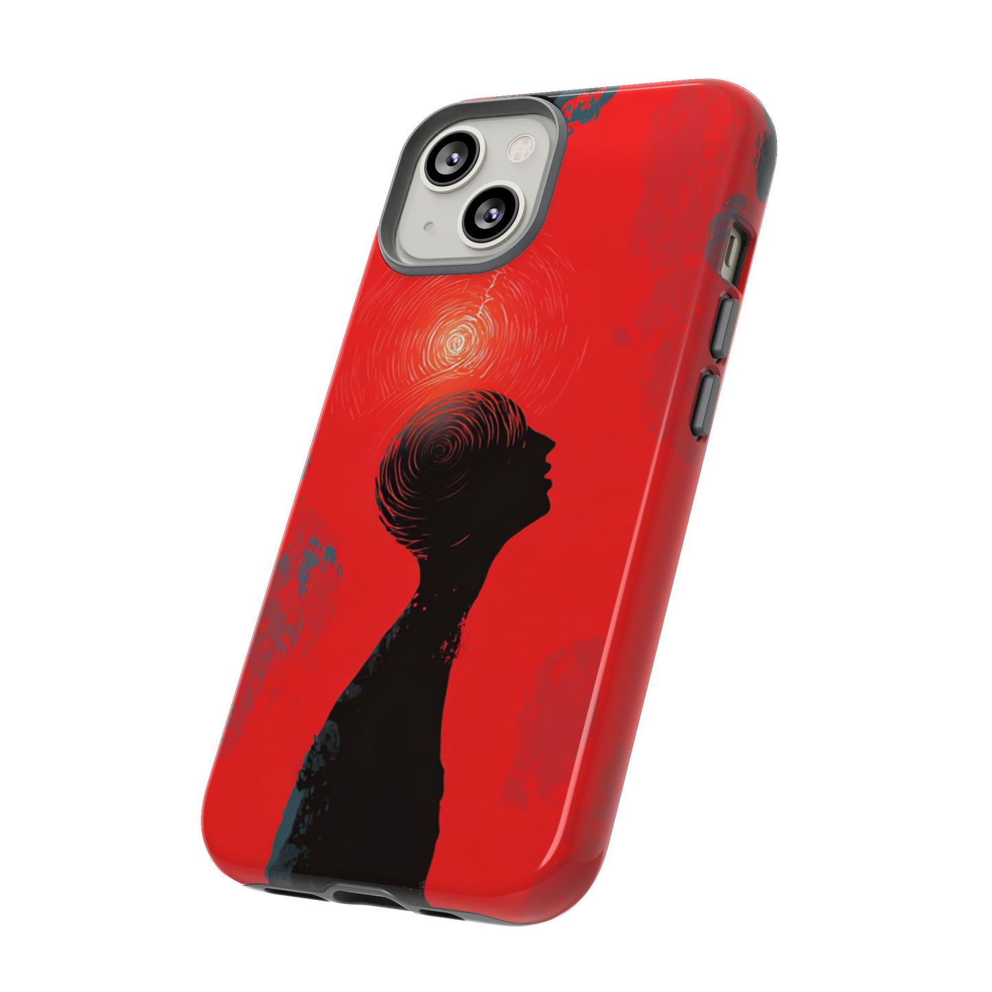 Mental Eclipse | Bold Surreal Art for Deep Thinkers – Red & Black Abstract Design