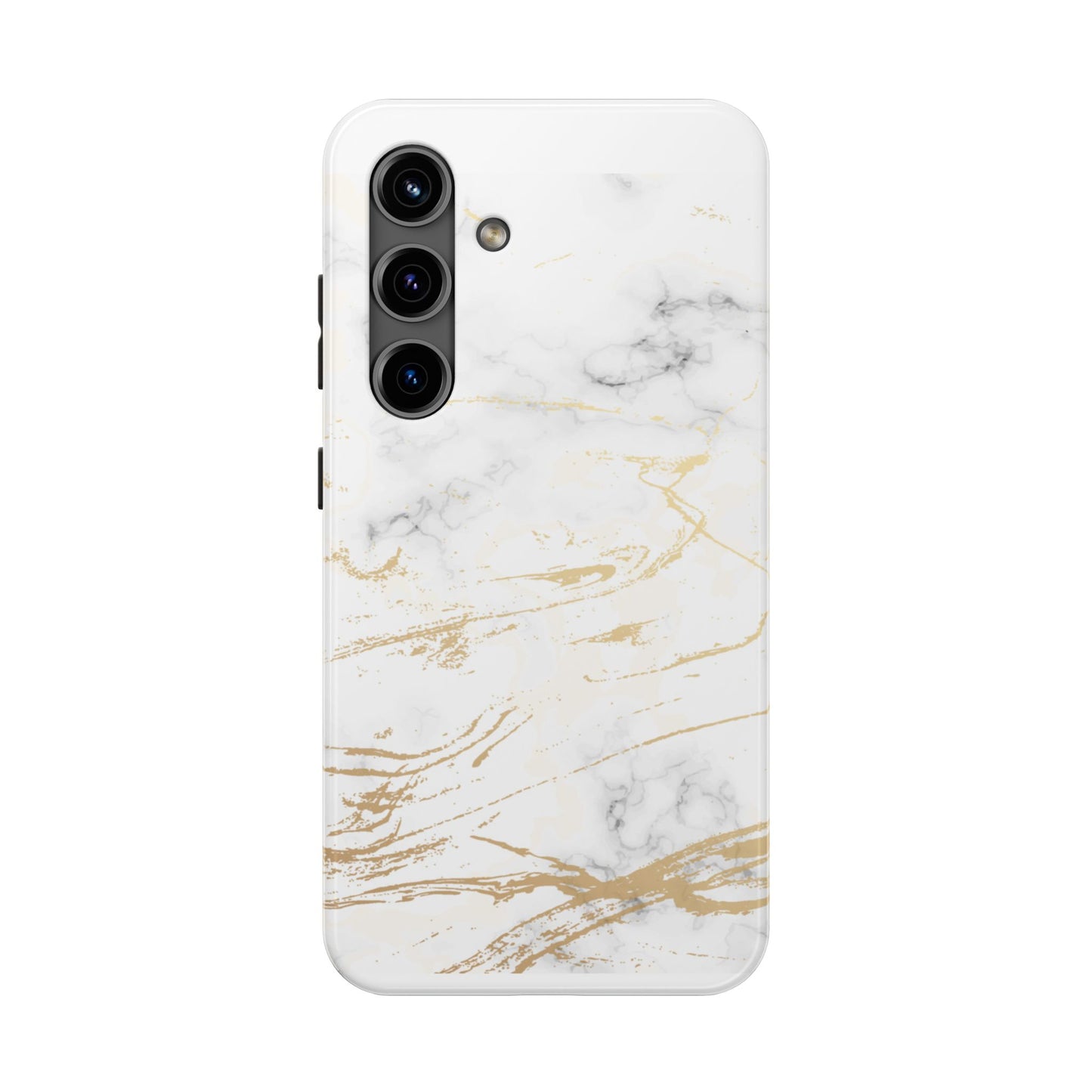 Gold Marble Tough Phone Case – Shockproof Luxury Cover for iPhone & Samsung