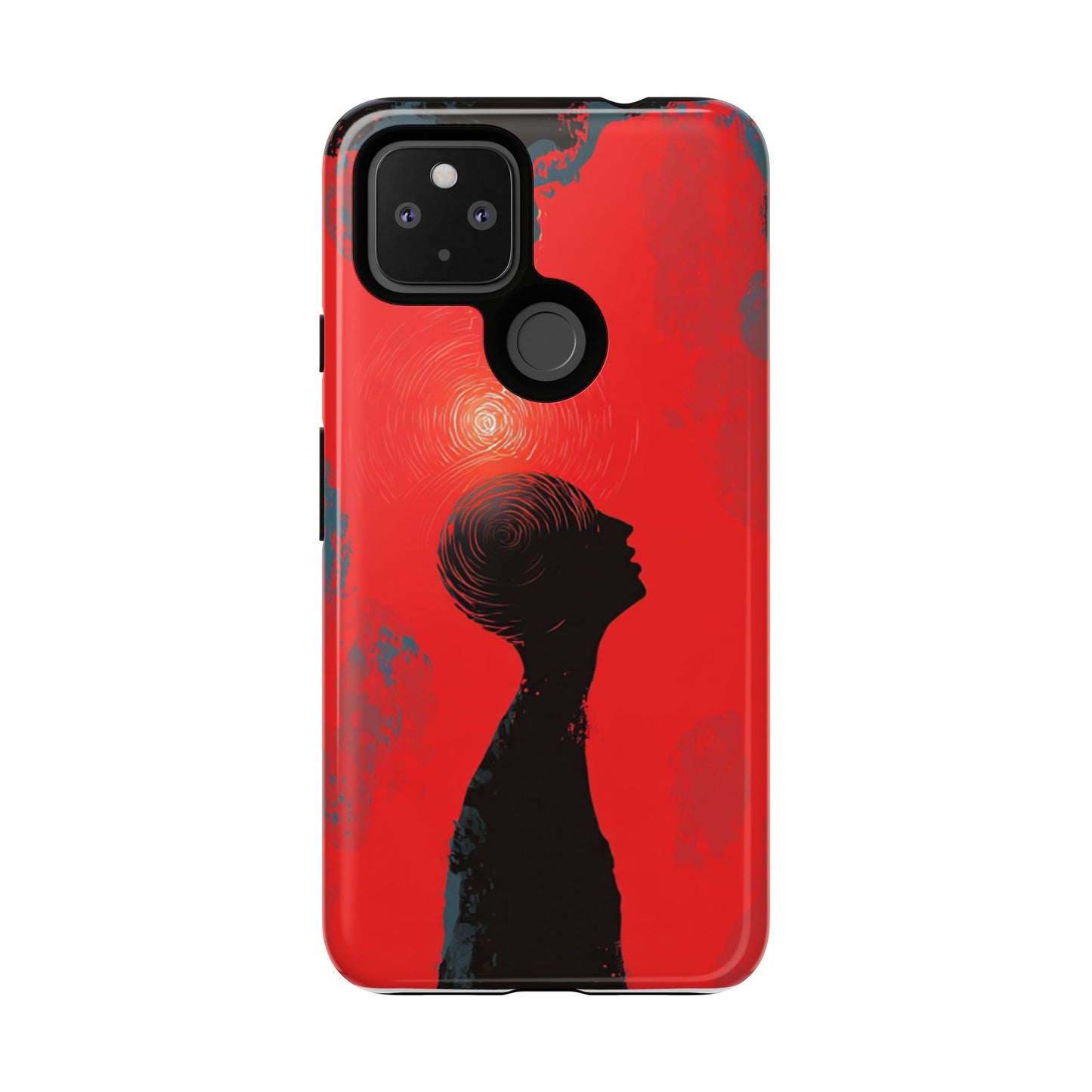 Mental Eclipse | Bold Surreal Art for Deep Thinkers – Red & Black Abstract Design