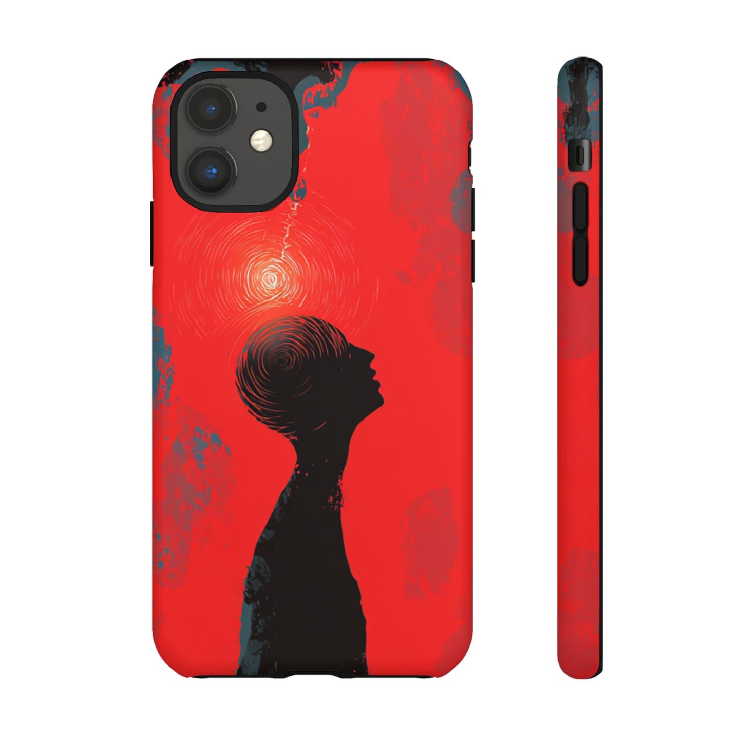 Mental Eclipse | Bold Surreal Art for Deep Thinkers – Red & Black Abstract Design