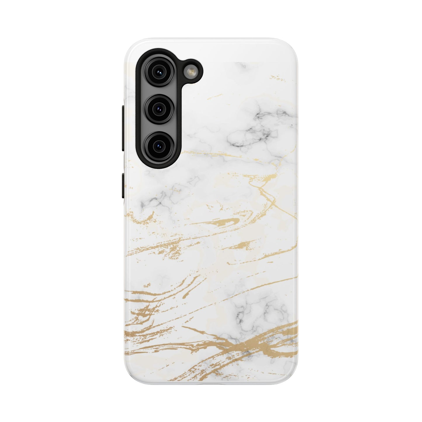 Gold Marble Tough Phone Case – Shockproof Luxury Cover for iPhone & Samsung