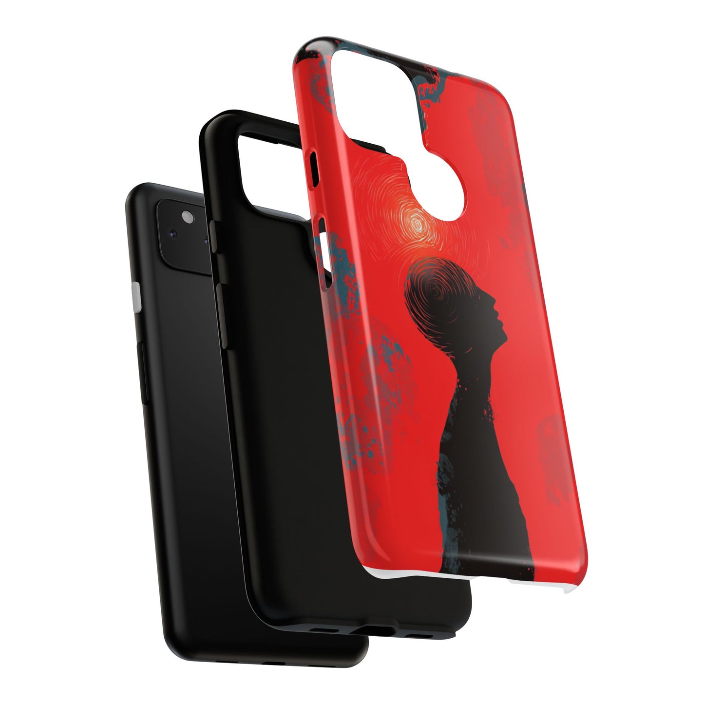 Mental Eclipse | Bold Surreal Art for Deep Thinkers – Red & Black Abstract Design