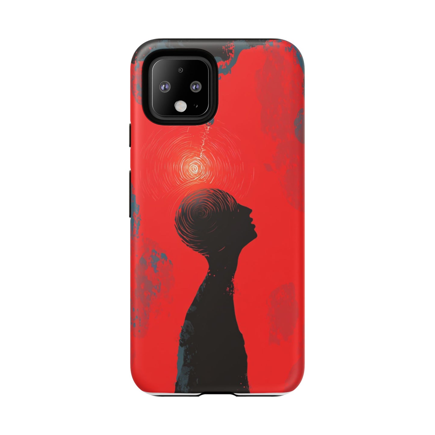 Mental Eclipse | Bold Surreal Art for Deep Thinkers – Red & Black Abstract Design